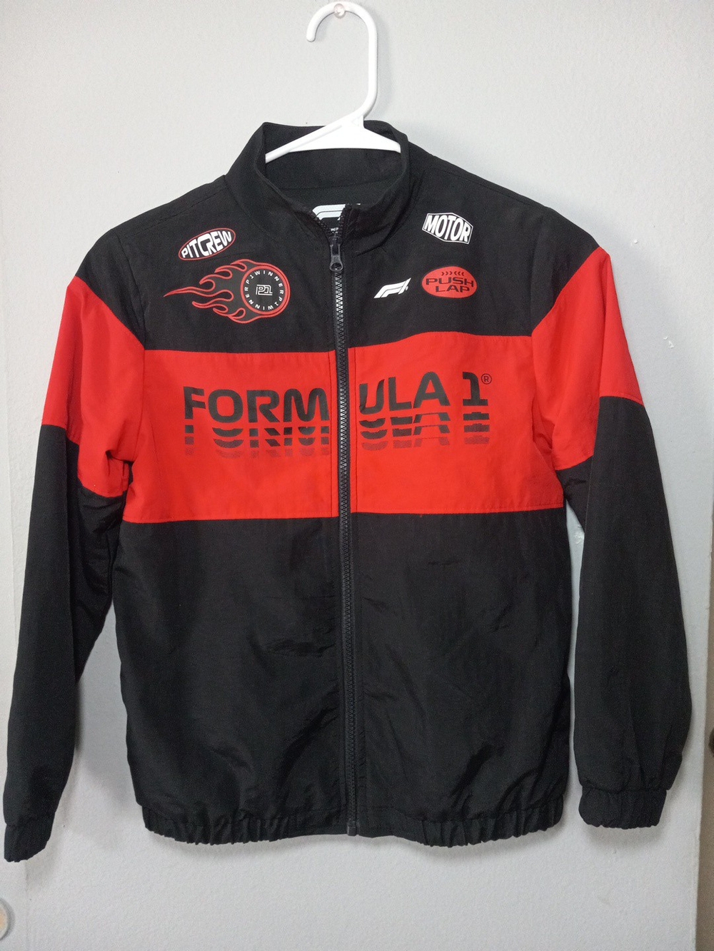Formula 1 Boys Red & Black Racing Windbreaker Jacket Size S